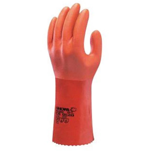 Showa XXL Orange PVC Seamless Cotton Gloves  Orange, 12PK 620XXL-11.RT